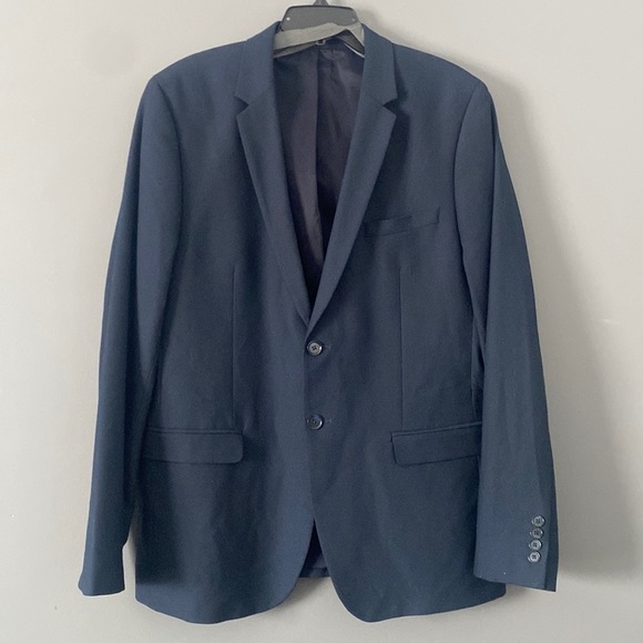 Modern Minimalist Calvin Klein Men’s Slim Fit Blazer Classic Navy XL Old Money - Picture 1 of 9